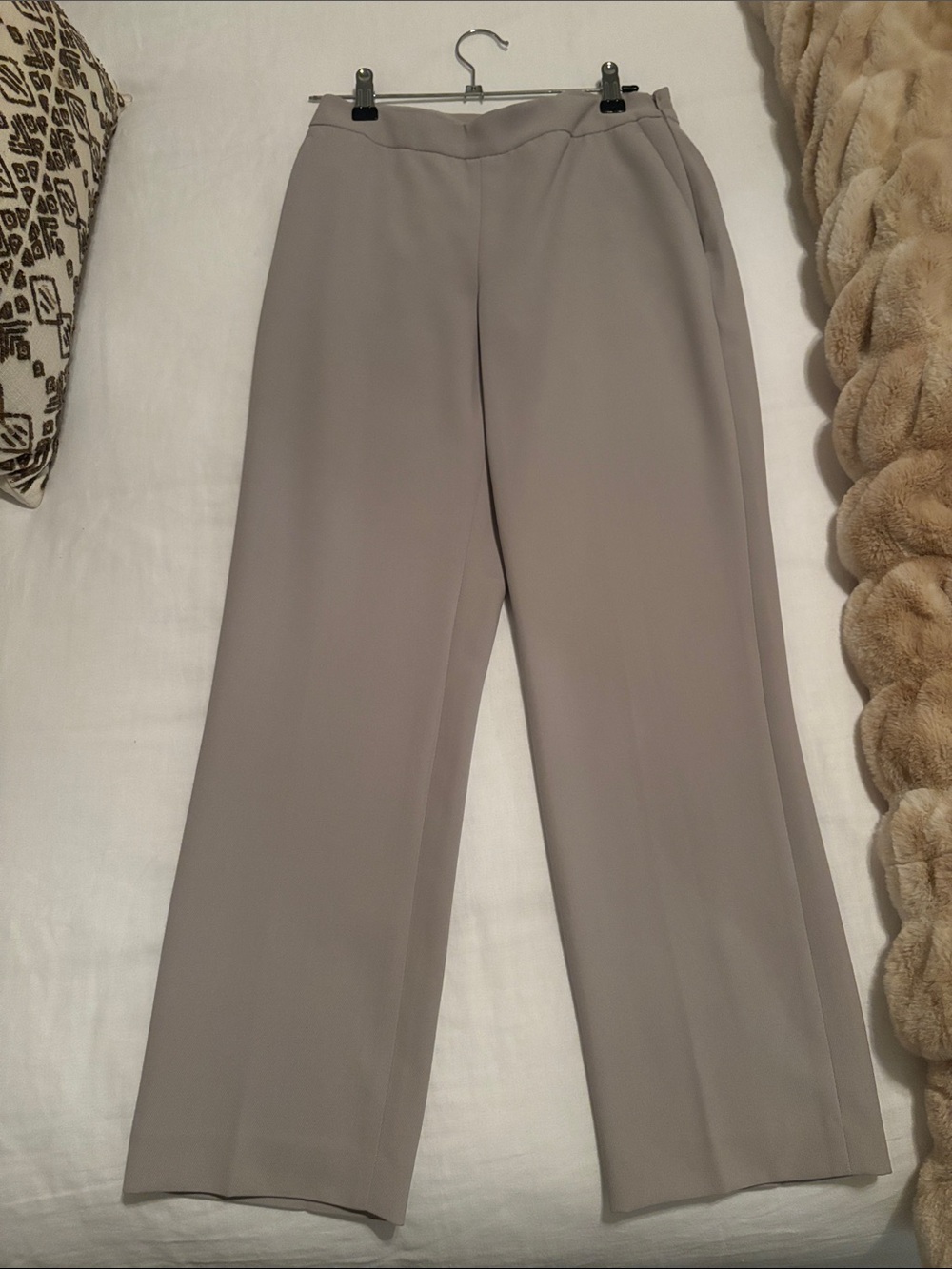 Babaton Aritzia Women's Wide-Leg Dress Pants in Light Taupe
